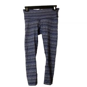 Lululemon Wunder Under Crop III 21.5" Space Dye Twist Sapphire Blue Multi Sz 4